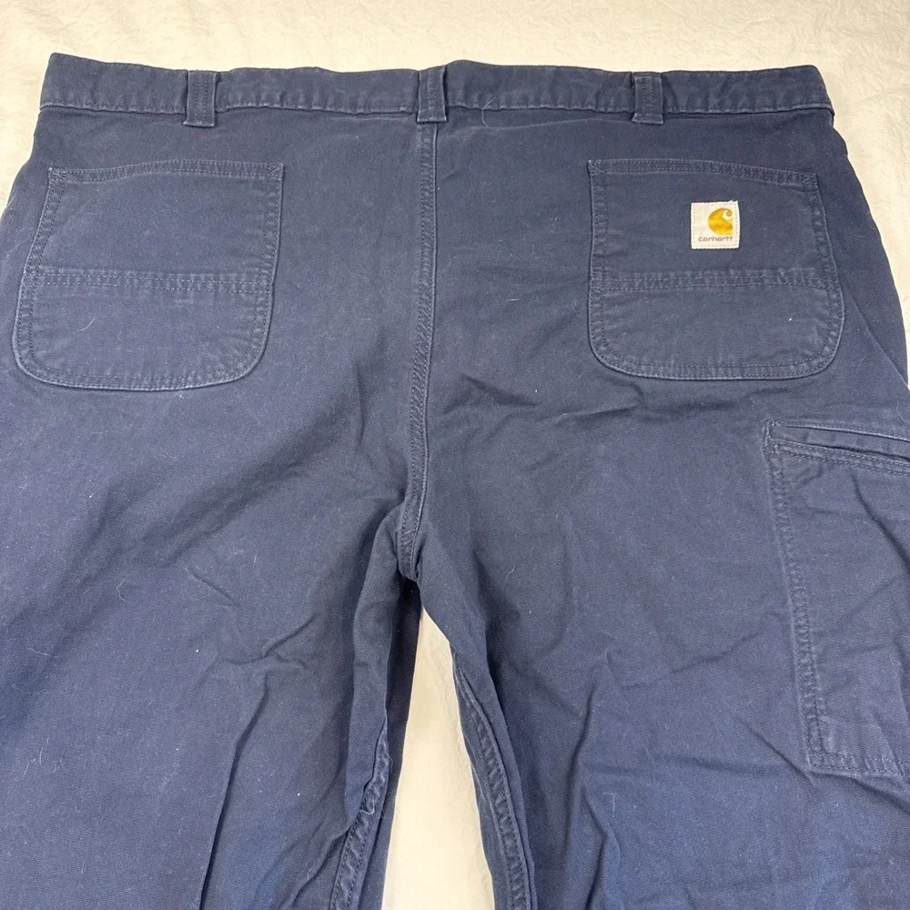 Carhartt Pants mens 44/30 Canvas Relaxed Fit 102291 workwear navy